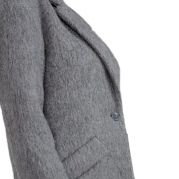 Express Wool-Blend Car Coat in Gray - Picture 6 of 9